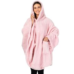 Angel Wrap Wearable Blanket Pullover with Hood, Pocket, Fuzzy Faux Shearling for Women Pavilia Luxurious Angel Wrap wearable throw blanket with hood is constructed with 250 GSM of microfiber polyester that is extremely comfortable with a luxurious feel at the same time. Ideal to keep you cozy while lounging and watching tv, the blanket also comes with hood and pocket so you have full arm mobility while relaxing on your sofa/bed! ONE SIZE FITS ALL| Perfect gift for women, family, girlfriend, sist Cozy Super Soft Hooded Outerwear, Soft Hooded Winter Outerwear, Hooded Soft Outerwear For Winter, Super Soft Hoodie For Winter, Cozy Hoodie With Faux Fur Lining For Cold Weather, Winter Cozy Soft Hoodie, Cozy Soft Winter Hoodie, Blanket Cape, Hoodie Poncho