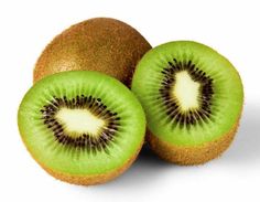 two kiwis cut in half sitting next to each other