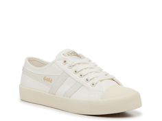 Gola Coaster Sneaker - Women's Casual Cream Sneakers With Rubber Toe Cap, Casual Spring Sneakers With Rubber Toe Cap, Gola Shoes, Baskets Gola Femme, Gola Velcro Sneakers, Gola Classics Sneakers, Gola Trainers, Company Dinner, Hush Puppies