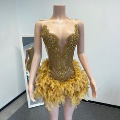 Lyla Beaded Scalloped Feather Mini Dress – Bougie Glitter Gold Hoco Dress Black Woman, Gold Feather Dress, Gold Birthday Dress, Gold Homecoming Dress, Embellished Dresses, Feather Mini Dress, Beaded Mini Dress, Parade Dress, Mini Dress Hot