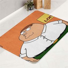 dat face of family guy iconic bath rugs Family Guy Rug, Bathroom Rug Funny, Funny Bathroom Rugs Bath Mats, Tiger Bath Mat, Mickey Mouse Bathroom Bath Mats & Rugs, Shower Stall, Bath Mat Rug, Bath Rugs, Easy Cleaning