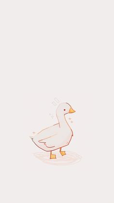 a drawing of a duck in the water