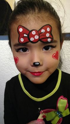 Easy Kids Face Painting Ideas, Kids Face Painting Ideas, Minnie Mouse Face Painting, Mouse Face Paint, Simple Face Paint, Kids Face Painting Easy, Paint 2024, Kids Face Painting, Easter Face Paint