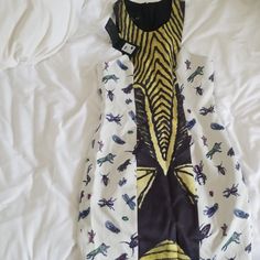 This Is A Brand New Angelys Balek Dress In A Size 8, It Is In The Insect Print Sheath. It Is Brand New With Tags And Has No Stains Or Tears. Dresses, Insects, Yellow, Insect Print, Yellow Color, Midi Dress, Womens Dresses, Brand New, Tags