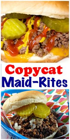 two pictures with the words copycat maid - rites on them