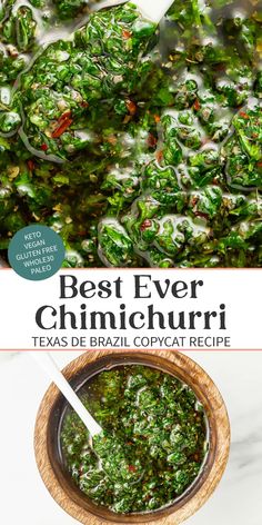 the best ever chimicchuri recipe in a bowl