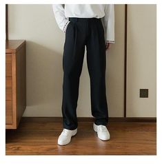 Great shirt fast and reliable shipping with UniUni. Basic Pants, Flower Pants, Korean Fashion Online, Clothes Korean Style, Winter Outfits Men, Men Model, Woolen Coat, Suit Pants, Online Clothing Stores