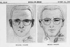 two sketches of men with glasses and one has the same hair color as his face