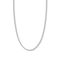 This versatile rolo chain necklace is fashioned in hollow 14K white gold and secures with a lobster clasp. The 18-inch necklace is perfect for layering or as a simple standalone piece. The chain measures approximately 2.5mm wide. 20 Inch Necklace, The Chain, Accessories Jewelry Necklace, Rolo Chain, Lobster Clasp, Layering, Jewelry Accessories, Chain Necklace, Jewelry Necklaces