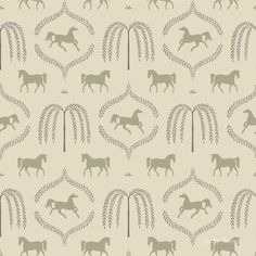 a pattern with horses and wreaths on it