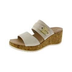 Manufacturer: Dr. Scholl's Shoes Size Origin: US Style Type: Wedge Sandals Collection: Dr. Scholl's Shoes Closure: Material: All Man Made Fabric Type: Faux Leather Sku: BH5956116 Size: 10.  Color: Off-White.  Gender: female.  Age Group: adult. Vacation Slip-on Wedge Sandals With Cork-bed Midsoles, Casual Wedge Sandals With Cork-bed Midsoles, Chic White Wedge Sandals With Cork-bed Midsoles, White Wedge Sandals With Cork-bed Midsoles, Adjustable Cork-bed Wedge Sandals For Beach, Sandals Collection, Off White Shoes, Cork Wedges Sandals, Shoes Womens