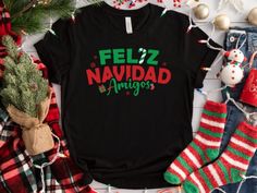 Feliz Navidad Amigos, Christmas Design Cricut Svg, Christmas Design