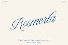 the font used in this book is called rosmeria