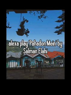 the words alex play pharaoh meinn by salman elah in front of an image of