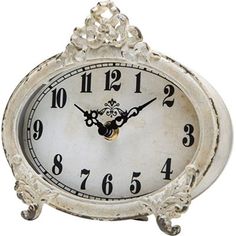 an old clock with numbers on the face and hands is shown in front of a white background