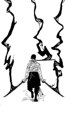 Roronoa Zoro Black Wallpaper, Black Zoro Wallpapers, Zoro Wallpaper Manga, One Piece Haki, Zoro Design, Black And White Zoro Wallpaper, One Piece Manga Panels, Roanoa Zoro One Piece