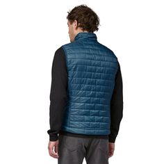 Warm, windproof, water-resistant—the Nano Puff® Vest uses incredibly lightweight and highly compressible 60-g PrimaLoft® Gold Insulation Eco with 100% postconsumer recycled polyester with P.U.R.E.™ (Produced Using Reduced Emissions) technology, wrapped in a 100% recycled polyester shell and lining. Fair Trade Certified™ sewn. FEATURES 100% Recycled Shell Fabric Lightweight 100% recycled polyester ripstop shell has a DWR (durable water repellent) finish 100% Recycled Insulation 60-g PrimaLoft® Go Winter Packable Puffer Jacket For Outdoor Activities, Sporty Quilted Outerwear For Outdoor Activities, Lightweight Windproof Nylon Outerwear, Quilted Nylon Outerwear For Sports, Versatile Nylon Puffer Jacket For Cold Weather, Sports Windproof Nylon Puffer Jacket, Sporty Recycled Polyester Puffer Jacket For Cold Weather, Solid Color Quilted Puffer Jacket, Sporty Solid Color Outdoor Puffer Jacket