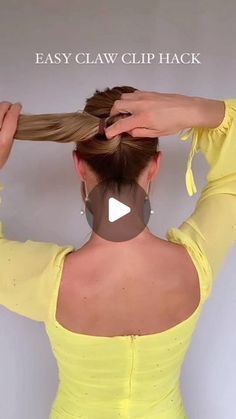 Easy Hairstyles For Interview, Easy Updo For Thick Hair, Quick Updos For Long Hair For Work, How To Do An Updo Yourself, Easy Hair Updos For Beginners, Long Hair Upstyles, Simple Wedding Updo, Easy Hair Dos, Donut Bun Hairstyles