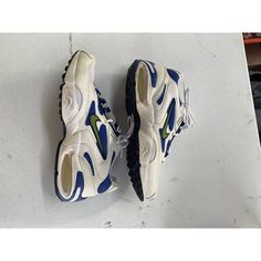 Vintage Nike Air Triax Us Size M 9.5 White Blue Running Og Dad Sneaker. Sole Rubber In Last Picture Is Getting Tacky Estate Sale Find, No Restoration Attempted Nike Shoes Vintage, Dad Sneakers, Estate Sale Finds, Vintage Shoes, Vintage Nike, White Nikes, Estate Sale, White Blue, Nike Men