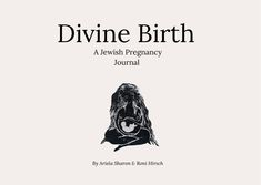 the front cover of divine birth a jewish pregnancy journal, with an illustration of a woman's head