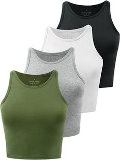 An everyday outfit staple! Great quality, great price, and lots of color options! Dress Yoga Pants, Crop Tops For Women, Yoga Crop Tops, Women Workout, Solid Tank Tops, Cotton Crop Top, Workout Crop Top, Yoga Shirts, Yoga Tops