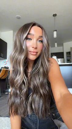 Dark Ash Blonde Hair Color, Natural Ash Brown Hair, Ash Brown Hair Balayage, Blonde Highlights Curly Hair, Balyage Long Hair, Summer Blonde Hair, Highlights Curly Hair