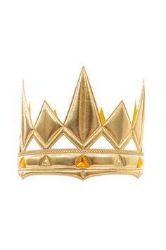 This regal Gold Medieval Crown is the perfect addition to our Prince Charming and Knight dress ups, or as a stand alone play accessory! One Size Fits Most Fabric crown with a soft foam center, designed for flexibility and made to last Fastens with a quality hook and loop closure, easy for adjusting to get a secure fit Easy for kids to put on and take off by themselves D esigned to coordinate with our adventure dress ups Adjustable Gold Costume Accessories, Adjustable Gold Costume Accessories For Cosplay, Adjustable Tall Crown Costume Accessories For Parties, Adjustable Tall Crown For Costume, Adjustable Crown For Cosplay, Adjustable Costume Crown, Adjustable Crown Costume Accessories For Costume Party, Adjustable Structured Costume Crown, Adjustable Structured Crown For Costume