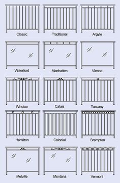 the different types of fences and gates in various sizes, shapes, and heightss