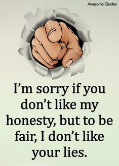 someone is holding their fist in the middle of a quote that says i'm sorry if