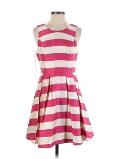 Ark & Co. Casual Dress Size: Small Pink Dresses - used. 100% POLYESTER, A-Line, Boatneck, Stripes, Knee Length, Sleeveless | Ark & Co. Casual Dress - A-Line: Pink Stripes Dresses - Used - Size Small Pink Stripe Dress, Pink Casual Dress, Pink Dress Casual, Pink Dresses, Pink Stripes, Casual Dresses For Women, Pink Dress, Casual Dress, Knee Length