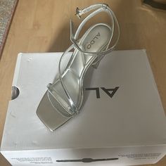 Brand New Silver Heels In Box. They Have Been Worn Once For ~5 Hours. Perfect For A Night Out Or Celebration! Aldo Heels, Silver Heels, Aldo Shoes, 5 Hours, Shoes Women Heels, Metallic Silver, Night Out, Shoes Heels, Size 6