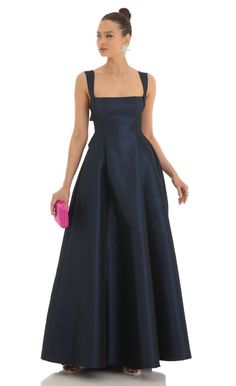 Foxie Fit and Flare Maxi Dress in Navy | LUCY IN THE SKY Purple Bridesmaid Dresses, Tie Strap Prom Dress, Flare Maxi Dress, Navy Prom Dresses, Navy Blue Bridesmaid Dresses, 27 Dresses, Navy Bridesmaid Dresses, Red Bridesmaid Dresses, Blue Dress Formal