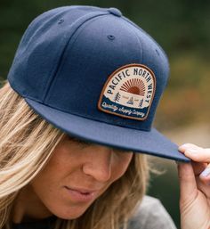 Sunrise Hat - The Great PNW Snapback Hats For Guys, Hat Photography, Dope Hats, Hiking Hat, Flat Bill Hats, The Sunrise, Stay Wild, The Pacific Northwest, Cute Hats