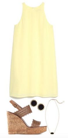 Here is an example of an outfit for Tour Day! { Mizzou-RAH! } Keep jewelry simple { It gets really easy to fidget with big, heavy jewelry or watches! Let your outfit accentuate your personality but don't let it overpower you. Sorority Rush, Fashion 2015, Pretty Yellow, Simple Summer, Sorority Recruitment, Mellow Yellow, Dress Outfit, Marie Antoinette