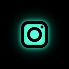 the instagram logo glows green in the dark