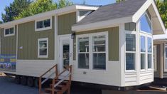 the tiny house is on wheels and ready to be moved into its new home place