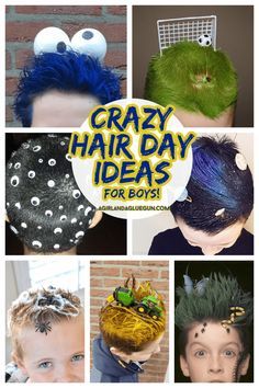 Crazy Hair For Boys, Kids Updo Hairstyles, Hair For Boys, Crazy Hair Boys, Whacky Hair Day, Fine Hair Styles For Women, Hair Color Caramel