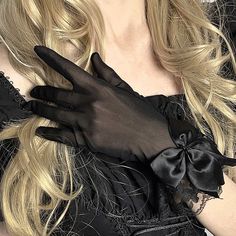 Bow Decor, Lace Gloves, Decor Black, Black Lace, Gloves, Lace, Hair, White, Black