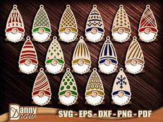 santa claus christmas ornament clipart - svg, eps, dxf and png