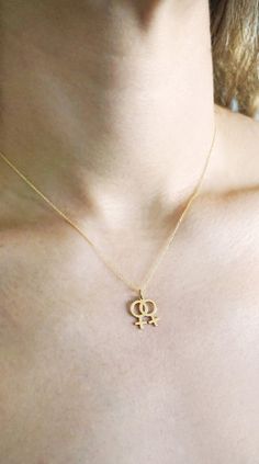 Venus Symbol Necklace, Double Venus Necklace, Double Venus Tattoo, Double Venus Symbol, Lesbian Necklace, Lesbian Symbol, Venus Necklace, Venus Tattoo, Pride 2024