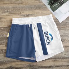 Blue White Busch Light Women's Casual Shorts, Busch Light gifts, Busch Light Casual Shorts, Busch Light Shorts, Busch Light Women's shorts, Swim shorts for women, Casual shorts for women, Shorts gifts for women, gifts for women, Women's shorts, Women's Workout Shorts, Women's Casual Workout Shorts Swim Shorts For Women, Busch Light, Workout Shorts Women, Light Gifts, Women Workout, Scuba Fabric, Fabric Combinations, Women Shorts, Women's Workout