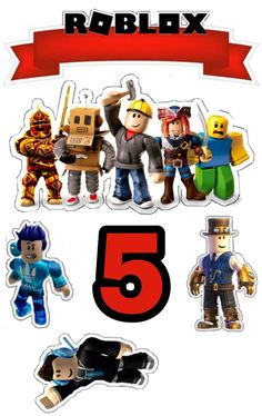 the poster for roblox 5 is shown with many different characters and numbers on it