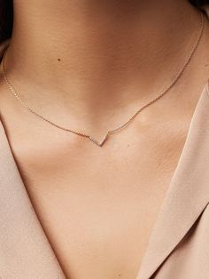 Ana Luisa Jewelry Necklaces Pendant Necklaces V-Necklace Vida Sterling Silver | Gemstone Jewelry Jewelry Necklace Simple, Pretty Jewelry Necklaces, Gold Fashion Necklace, Classy Jewelry, Fancy Jewellery, Minimal Jewelry, Fancy Jewelry, Hand Jewelry, Girly Jewelry