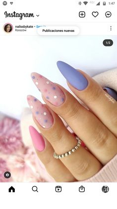 April Nails, August Nails, Pastel Nails Designs, Easter Nails, Pastel Nails, Fabulous Nails, Cute Acrylic Nails