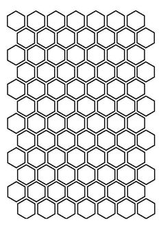 an abstract pattern made up of hexagonals in black and white on a white background