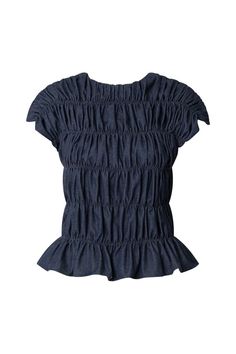 INDIGO ROCHELLE RUCHED DEMIN TOP | NYNNE | CULT MIA Mode Inspo, 가을 패션, Mode Inspiration, Fashion Killa, Denim Top, Fashion Inspo Outfits, Dress To Impress, Open Back, Ruffles