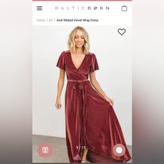 Reposhing This Item I Purchased From @Kaiceesmith. Loved It, But Ready To Rotate For Something New. Questions? Leave A Comment Below! Kimono Maxi Dress, Tulle Maxi Dress, Velvet Wrap Dress, Baltic Born, Dark Rose, Rust Dress, Born Pink, Pleated Maxi Dress, Style Skirt