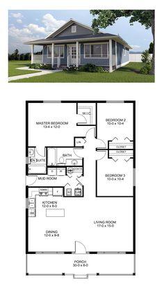 two story house plans with one bedroom and an open floor plan