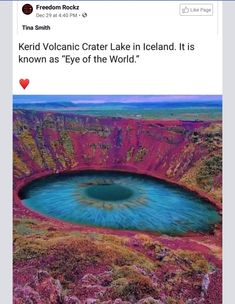 an image of a crater that looks like it is in the middle of nowhere