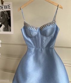 Blue Satin Dress Short, Blue Homecoming Dresses Short, Dresses Short Party, Satin Sleeves, 22 Birthday, Blue Homecoming Dresses, Brown Aesthetic, Homecoming Dresses Short